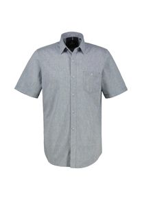 Lerros Herren Kurzarmhemd "Lerros Halbarmhemd in Großen Größen", blau, Gr. XXXL, 80% Baumwolle, 20% Leinen, Hemden