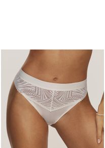 s.Oliver Damen String "Clemence", Gr. 36, beige, Spitze, Microtouch, Obermaterial: 87% Polyamid, 13% Elasthan, Unterhosen, mit modischem Bund und