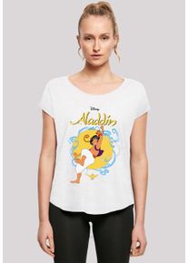 F4NT4STIC Damen T-Shirt "Long Cut T-Shirt Disney Aladdin Rope Swing", weiß, casual, Gr. L, Obermaterial: 100% Baumwolle, Shirts, Damen,Premium