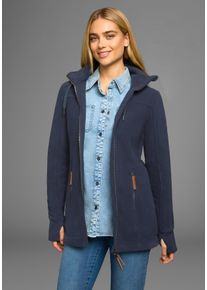 Polarino Damen Fleecejacke, blau, sportlich, Gr. 38, unifarben, Fleece, Obermaterial: 100% Polyester, Jacken, aus Fleece, atmungsaktiv, schnell