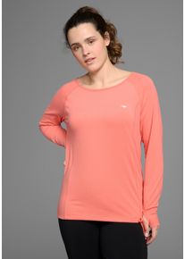 Kangaroos Damen Langarmshirt, orange, sportlich, Gr. 48, Obermaterial: 54% Baumwolle, 38% Polyester, 8% Elasthan, Shirts, Langarm, für Büro und