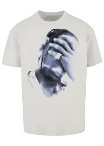 Herren Kurzarmshirt "Upscale by Mister Tee Herren 4 AM Oversize Tee", grau, casual, Gr. L, UPSCALE BY MISTER TEE, bedruckt, 100% Baumwolle, Shirts
