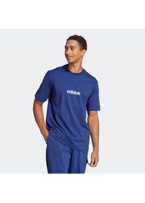 Herren T-Shirt "M LIN SJ T", blau, sportlich, Gr. L, adidas Sportswear, Obermaterial: 100% Baumwolle, Shirts