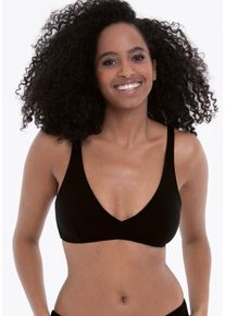 Rosa Faia Damen Triangel-Bikini-Top "Pure", schwarz, Gr. 40, unifarben, Obermaterial: 75% Polyamid, 25% Elasthan, Bikini-Oberteile, mit verstellbaren