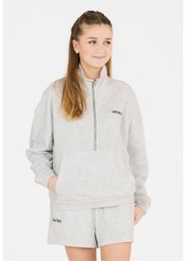 LES'ARCS Herren Sweatshirt "Inghean", weiß, sportlich, Gr. 140, unifarben, 82% Baumwolle, 18% Polyester, Sweatshirts, mit smartem Halbreißverschluss