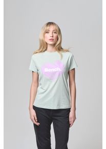 Bench. Damen Rundhalsshirt "MIAO", grün, casual, Gr. 40, bedruckt, Jersey, Obermaterial: 100% Baumwolle, Shirts