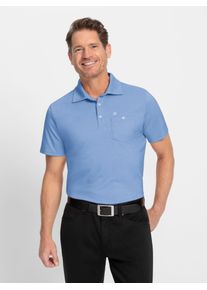 Marco Donati Herren Poloshirt "Kurzarm-Shirt", blau, Gr. 60, gemustert, gestreift, mehrfarbig, 50% Baumwolle, 50% Polyester, Shirts