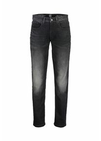 Lerros Herren Relaxhose "Lerros BAXTER 5-Pocket-Denim im Used-Look, RELAXED FIT, black", grau, Gr. 31, 99% Baumwolle, 1% Elasthan, Hosen