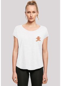 F4NT4STIC Damen T-Shirt "Gingerbread Lebkuchen", weiß, casual, Gr. XXL, Obermaterial: 100% Baumwolle, Shirts, Print