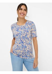 Brax Damen Kurzarmshirt "Style CARINA", braun, Gr. 40, 47% Baumwolle, 47% Modal, 6% Elasthan, Shirts