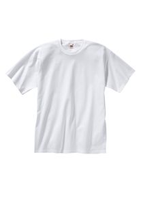 Herren Rundhalsshirt "Shirt", weiß, Gr. 4, Fruit of the Loom, unifarben, 100% Baumwolle, 3% Polyester, 97% Baumwolle, Shirts