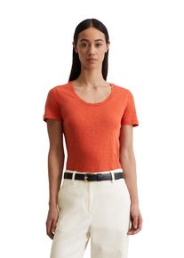 Marc O'Polo MARC O'POLO Damen T-Shirt "mit getwistetem Ausschnitt", rot, Basic, Gr. XXL, unifarben, Obermaterial: 100% Baumwolle, Shirts