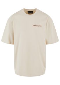 DROPSIZE Herren T-Shirt "Dropsize Herren Heavy Oversize Crime T-Shirt", beige, casual, Gr. S, bedruckt, 100% Baumwolle, Shirts