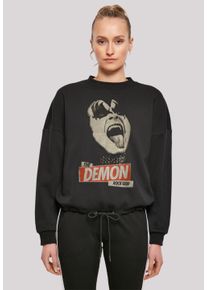 F4NT4STIC Damen Sweatshirt "Kiss Demon Rock", schwarz, casual, Gr. XL, Obermaterial: 65% Baumwolle, 35% Polyester, Sweatshirts, Premium Qualität