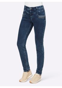 Heine Damen Bequeme Jeans, blau, Gr. 38, unifarben, 98% Baumwolle, 2% Elasthan, Jeans