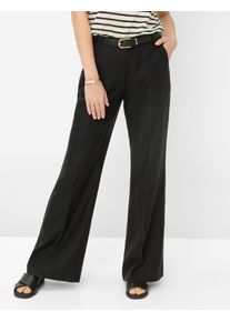 Brax Damen Culotte "Style MAINE", schwarz, Gr. 17, 100% Leinen, Hosen