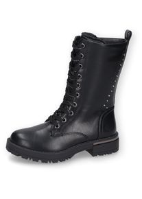 Kinder Winterboots, Dockers by Gerli, Gr. 31, silber, Lederimitat, modisch, Schuhe, Biker Boots, Stiefel mit Reißverschluss