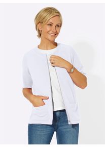 Classic Basics Damen Shirtjacke "Shirtjacke", weiß, Gr. 38, unifarben, 98% Polyester, 2% Elasthan, Shirts