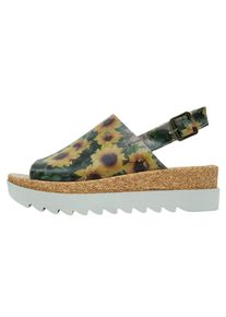 DOGO Damen Sandalette "Gigi Sunflowers Damen Sandalen/ Sandaletten / Female", Gr. 40, bunt, Lederimitat, Schuhe, Vegan