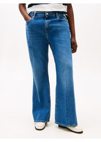 Damen Bootcut-Jeans "CRV DNM FLO BOOTCUT RW"flo, casual, Gr. 48, Tommy Hilfiger Curve, unifarben, Denim/Jeans, Obermaterial: 99% Baumwolle, 1%