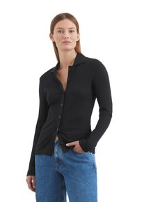 Marc O'Polo MARC O'POLO Damen Langarmbluse "mit TENCEL Modal", blau, Gr. XL, unifarben, Obermaterial: 61% Baumwolle, 36% Modal, 3% Elasthan, Blusen
