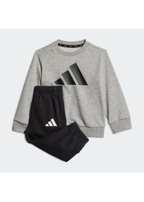 Kinder Trainingsanzug "I BL FT JOG 240", grau, sportlich, Gr. 104, adidas Sportswear, Obermaterial: 70% Baumwolle, 30% Polyester, Sportanzüge