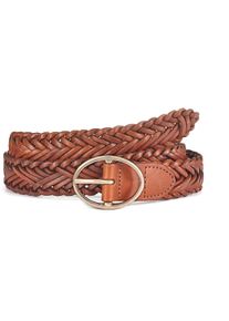Lascana Damen Ledergürtel "Hüftgürtel", braun, casual,modisch,Basic,klassisch,sportlich,elegant,feminin, Gr. 105, Flechtoptik, Fischgratmuster,