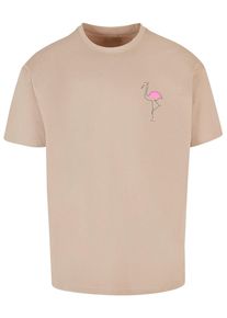 Merchcode Herren T-Shirt "Merchcode Herren Flamingo Heavy Oversize Tee", braun, casual, Gr. XXL, bedruckt, 100% Baumwolle, Shirts
