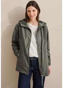 Cecil Damen Outdoorjacke, grün, casual, Gr. M, unifarben, Stoff, 100% Polyester, Jacken, mit Kapuze mit Tunnelzugband