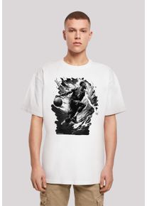 F4NT4STIC Herren T-Shirt "Basketball Splash Sport OVERSIZE TEE", weiß, casual, Gr. 5XL, Obermaterial: 100% Baumwolle, Shirts, Print