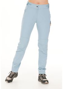 WHISTLER Damen Softshellhose "Downey", blau, sportlich, Gr. 44, unifarben, 92% Nylon, 8% Elasthan, Hosen, mit verstärkten Belastungszonen