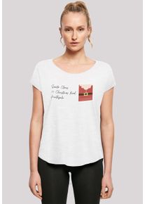F4NT4STIC Damen T-Shirt "Santa Letter Weihnachten", weiß, casual, Gr. XXL, Obermaterial: 100% Baumwolle, Shirts, Print
