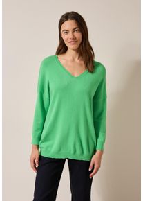 Cecil Damen Strickpullovericed neon grün, casual, Gr. L, unifarben, Stoff, 50% Viskose, 28% Polyester, 22% Nylon, Pullover, aus Feinstrick