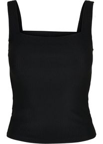 Urban Classics Herren Muskelshirt "Urban Classics Damen Ladies Squard Neckline Rib Top", schwarz, casual, Gr. 5XL, unifarben, 86% Polyamid, 14%