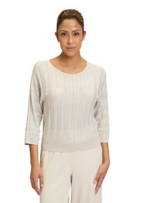 Betty Barclay Damen Strickpullover "Betty Barclay Feinstrickpullover mit Lurexfaden", grau, feminin, Gr. 44, Strick, Obermaterial: 69% Viskose, 31%