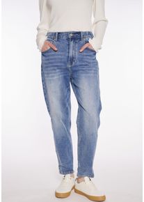 Haily's HAILY’S Damen High-waist-Jeans "LG HW C JN Mirell", blau, feminin, Gr. XS, unifarben, Denim/Jeans, Obermaterial: 95% Baumwolle, 3% Polyester, 2%