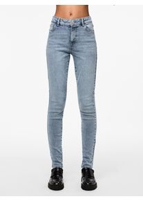 Pieces Damen Skinny-fit-Jeans "PCDANA MW SKINNY JEANS LB302 NOOS BC", blau, modisch, Gr. S, unifarben, Denim/Jeans, Obermaterial: 75% Baumwolle, 20%