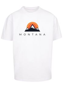 Merchcode Herren T-Shirt "Merchcode Herren Montana Heavy Oversize Tee-BY102", weiß, casual, Gr. XXL, bedruckt, 100% Baumwolle, Shirts