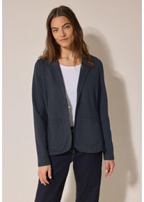 Cecil Damen Kurzblazer, blau, casual, Gr. XXL, unifarben, Stoff, 72% Viskose, 24% Polyamid, 4% Elasthan, Blazer, aus softem Materialmix