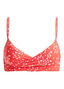 Roxy Damen Bandeau-Bikini-Top "Pt Beach Classics"poppy rot dancing ditsy swim, Gr. XS, 85% Polyester, 15% Elasthan, Bikini-Oberteile