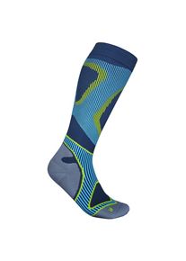 Bauerfeind Herren Sportsocken "Run Performance Compression Socks", Gr. 44, blau, Obermaterial: 57% Baumwolle, 41% Polyester, 2% Elasthan, Socken, mit