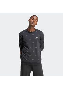 Herren Sweatshirt "M MNGRM CRW FT", schwarz, sportlich, Gr. XXXL, adidas Sportswear, Obermaterial: 77% Baumwolle, 23% Polyester, Sweatshirts