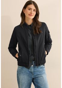 Cecil Damen Blouson, schwarz, casual, Gr. XS, unifarben, Stoff, Obermaterial: 100% Polyester; Futter: 100% Polyester, Jacken, mit Stehkragen