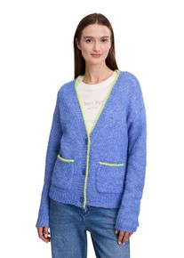 Cartoon Damen Strickjacke "Cartoon Strick-Cardigan mit V-Ausschnitt", blau, modisch, Gr. 44, Obermaterial: 68% Polyester, 22% Polyamid, 8% Wolle, 2%