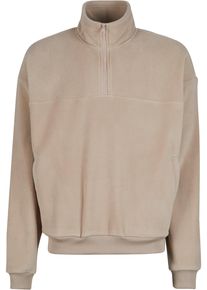 Urban Classics Herren Rundhalspullover "Urban Classics Herren Basic Polar Fleece Troyer", beige, casual, Gr. XXXL, unifarben, 100% Polyester, Pullover