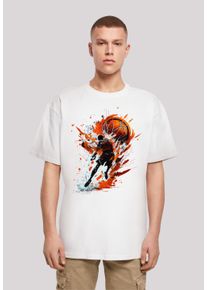 F4NT4STIC Herren T-Shirt "Basketball Splash Sport OVERSIZE TEE", weiß, casual, Gr. S, Obermaterial: 100% Baumwolle, Shirts, Print