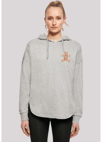 F4NT4STIC Damen Kapuzenpullover "Gingerbread Lebkuchen", grau, casual, Gr. S, Obermaterial: 100% Baumwolle, Pullover, Print