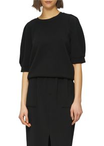 s.Oliver Damen Sweatshirt, schwarz, casual, Gr. 38, unifarben, Obermaterial: 47% Modal, 41% Polyester, 12% Elasthan, Sweatshirts, mit Halbarm