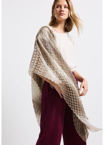 Street One Damen Halstuchcoastal beige, casual, gemustert, Stoff, 100% Polyester, Modetücher, mit grafischem Muster