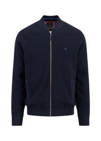 Fynch-Hatton Herren Strickjacke, blau, casual, Gr. XXL, unifarben, Strick, Obermaterial: 100% Baumwolle, Strickjacken, im Blouson-Style